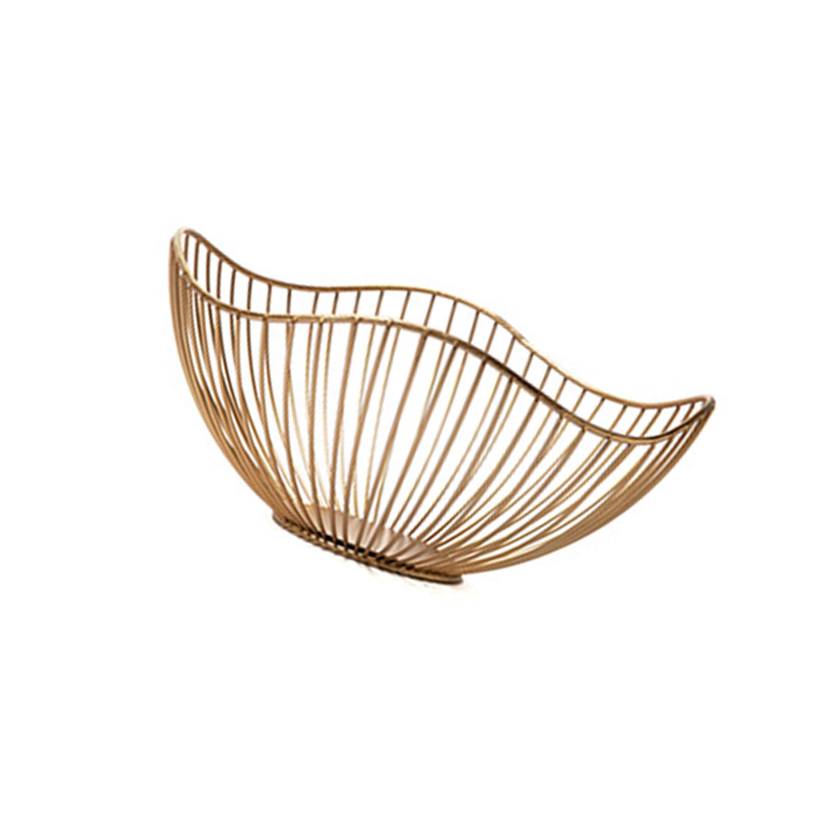 yanwuwa Fruit Basket Metal Wire Storage Bowl Elegant Serving Modern Snacks Plate Home Decoration Accessories Home Decoration Basket