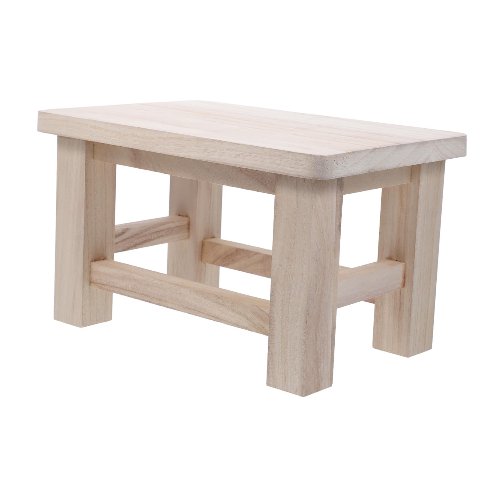 Taburete Pequeño de Madera Maciza para Niños, Cambiador de Zapatos