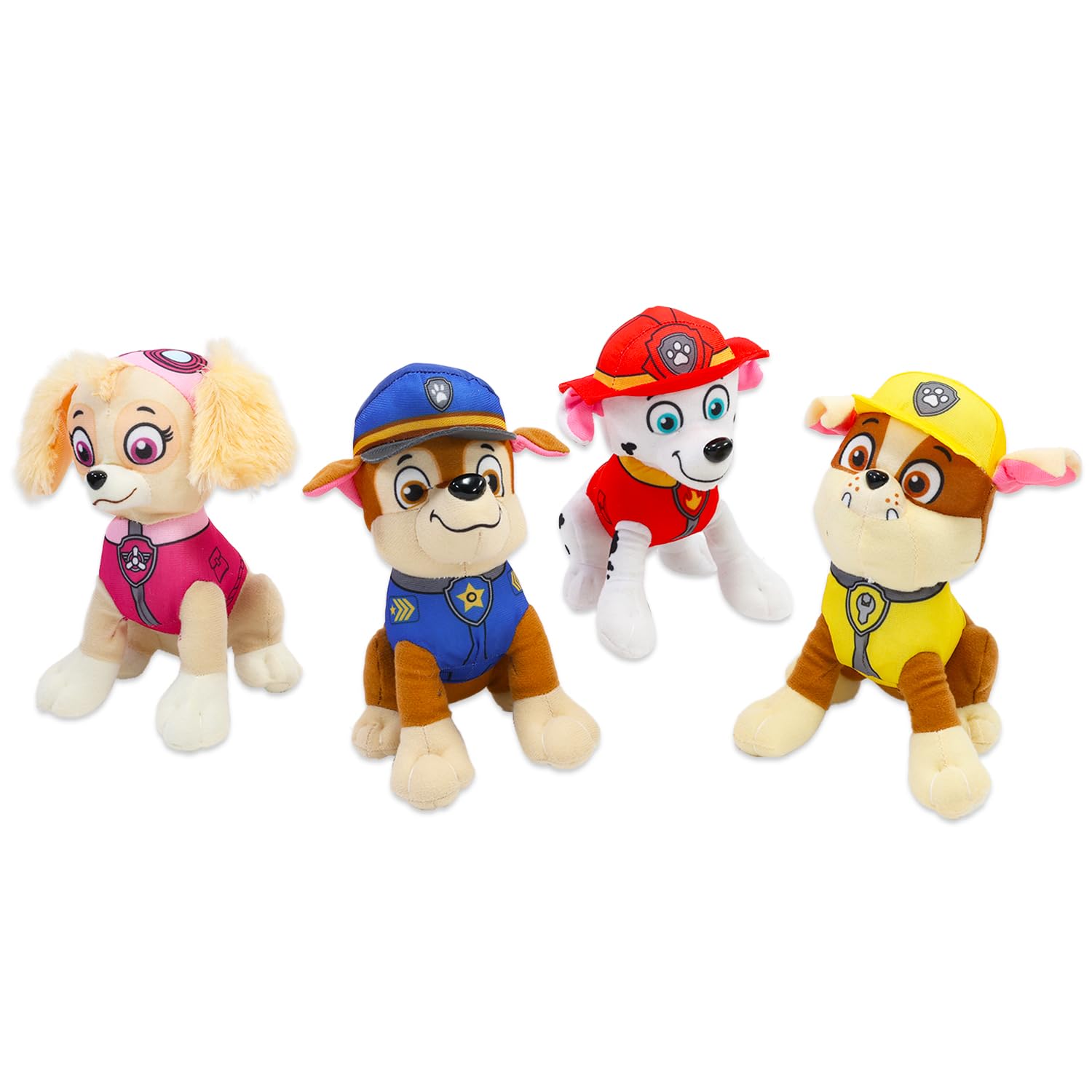 Paw Patrol Set 6 Peluche Cat Pack Da 20,3 Cm: Skye, Everest, Leo, Rory, Wild E Shade, + Adesivi, Regalo Per Bambini