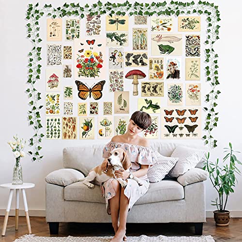 BeYumi Collage da parete vintage botanico con viti...