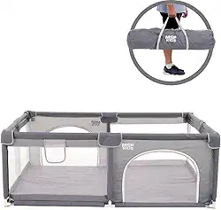 Cercado de Bebê Cercadinho Infantil Chiqueirinho Grande de Proteção Criança Grande Tamanho 180x150x66 MSP KIDS