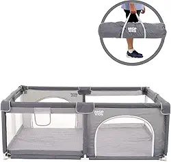 Cercado de Bebê Cercadinho Infantil Chiqueirinho Grande de Proteção Criança Grande Tamanho 180x150x66 MSP KIDS