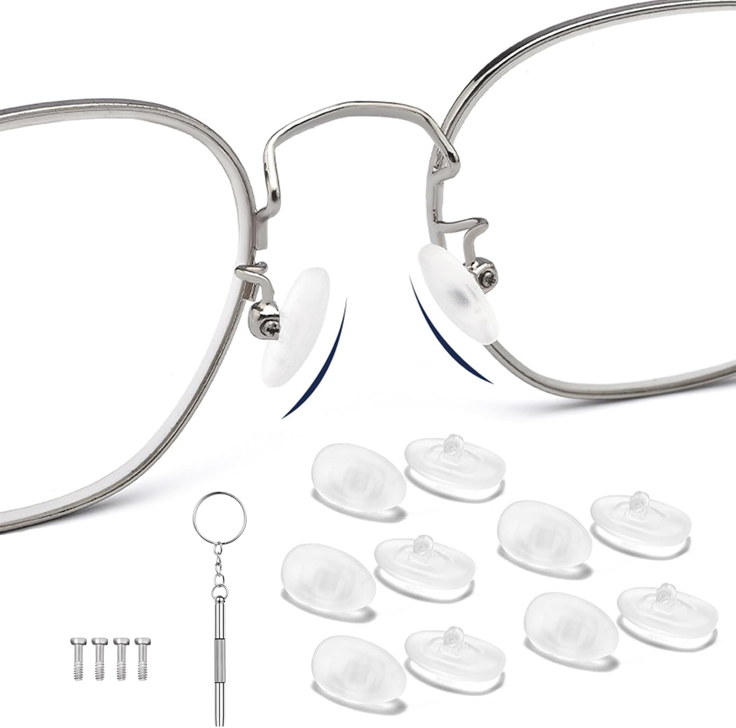 5 Pairs Silicone Screw-in Nose...