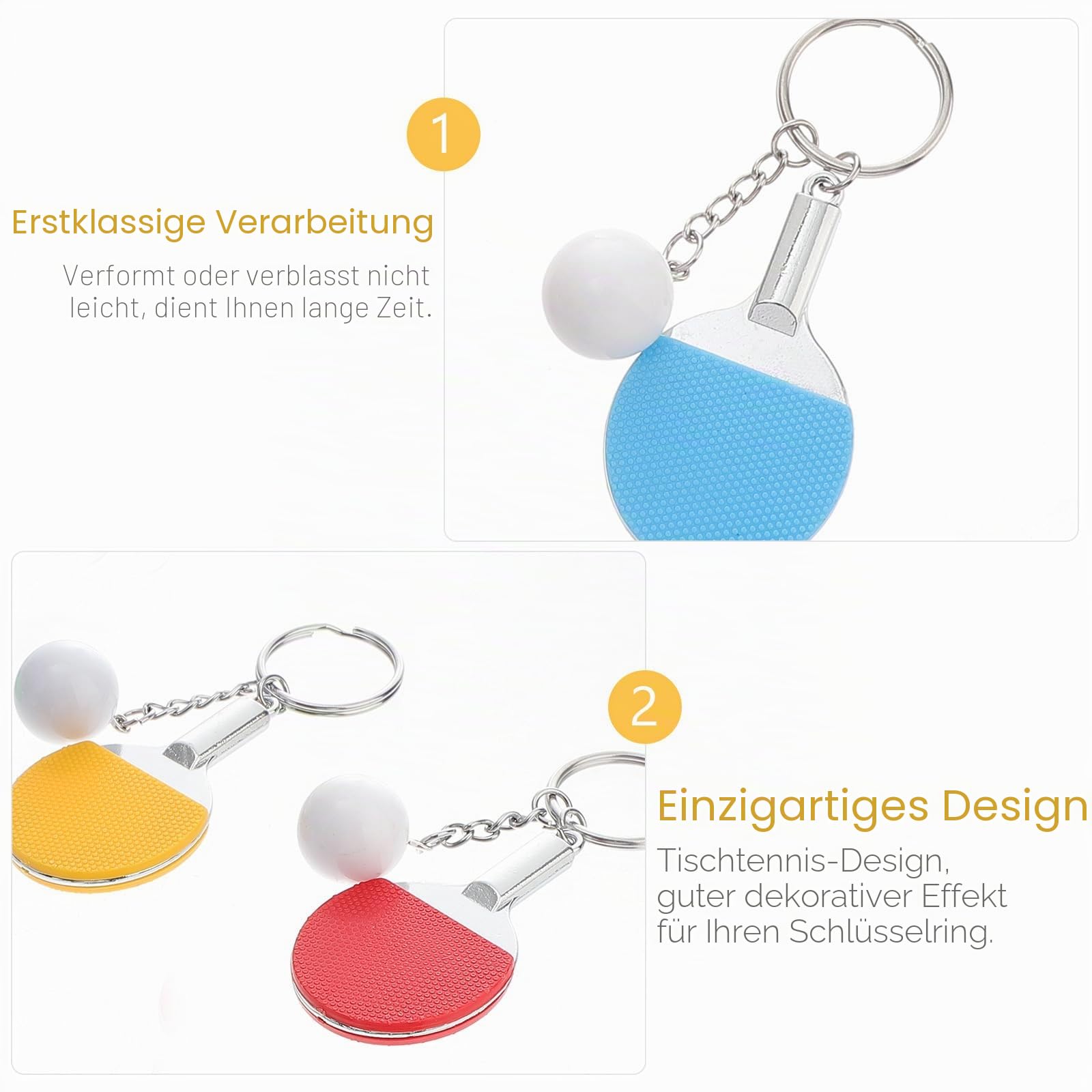 SOIMISS 18 Stück Schläger-Schlüsselanhänger Rucksack-Schlüsselanhänger Auto-Dekoration Schlüsselanhänger Für Autoschlüssel Mini-Pong-Schlüsselanhänger Auto-Schlüsselanhänger