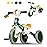 LOL-FUN Toddler Balance Bike for 1 to 4 Years Old Boys Girls Gift, 4 in 1 Baby Bicycle for 1 2 Year Old Kids Tricycle 3 Wheel with Easy Assembly Removable Pedal
