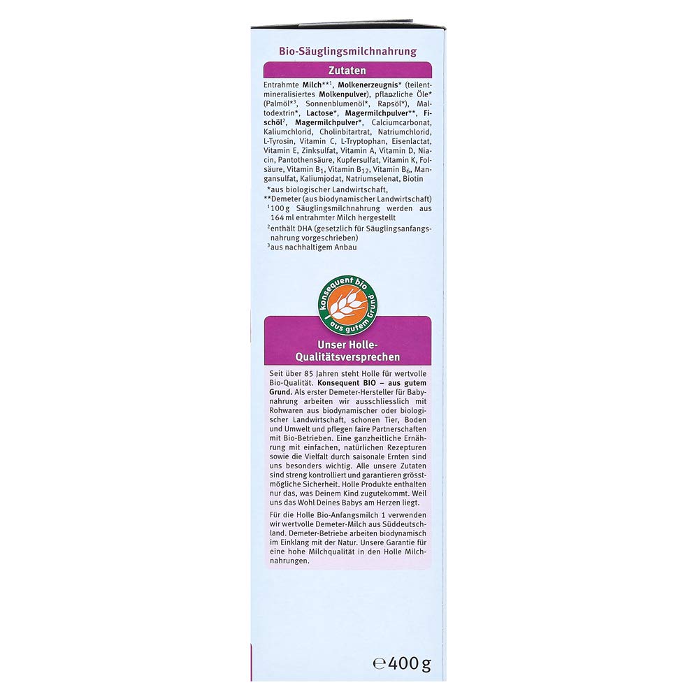 Holle Bio Bio-Anfangsmilch 1 (12 x 400 gr)