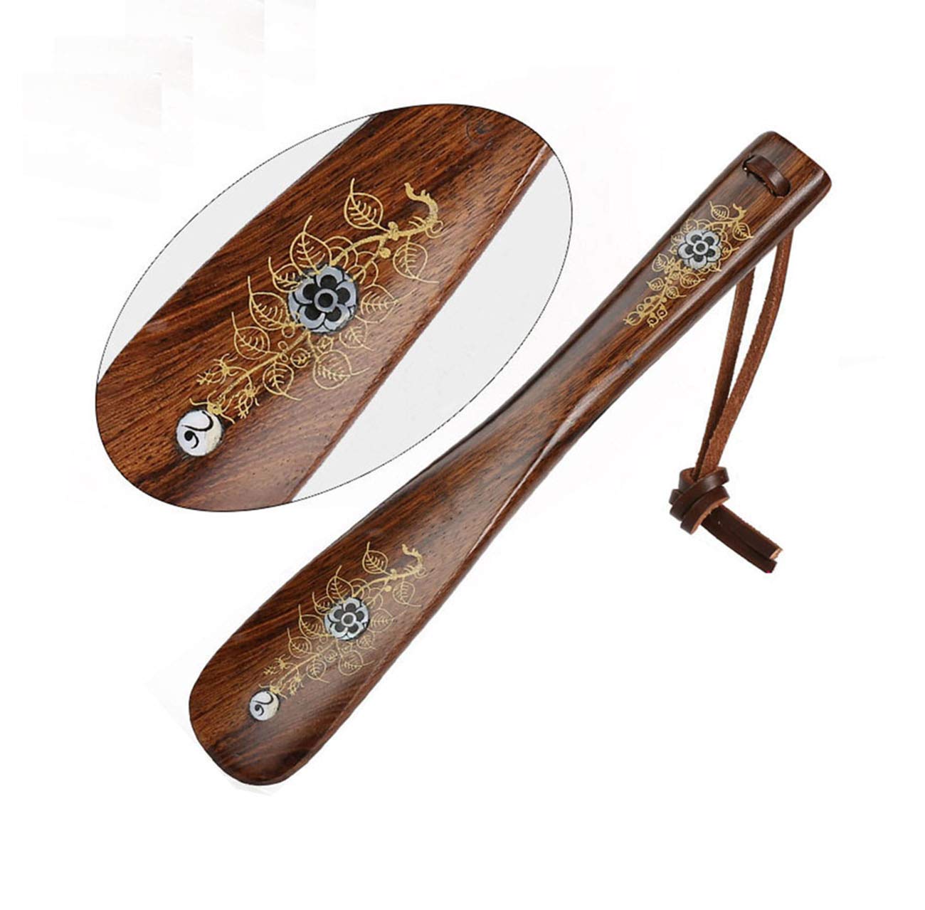 Drewniana łyżka do butów z długą rączką(Ebony 55cm)