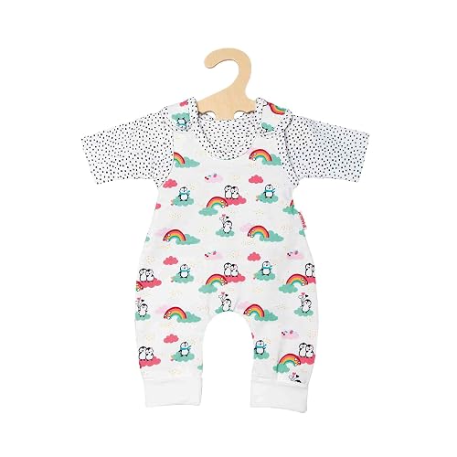 Heless 2185 - Conjunto de Ropa para muñecas con diseño de Lunares de pingüino, 2 Piezas, con Pelele…