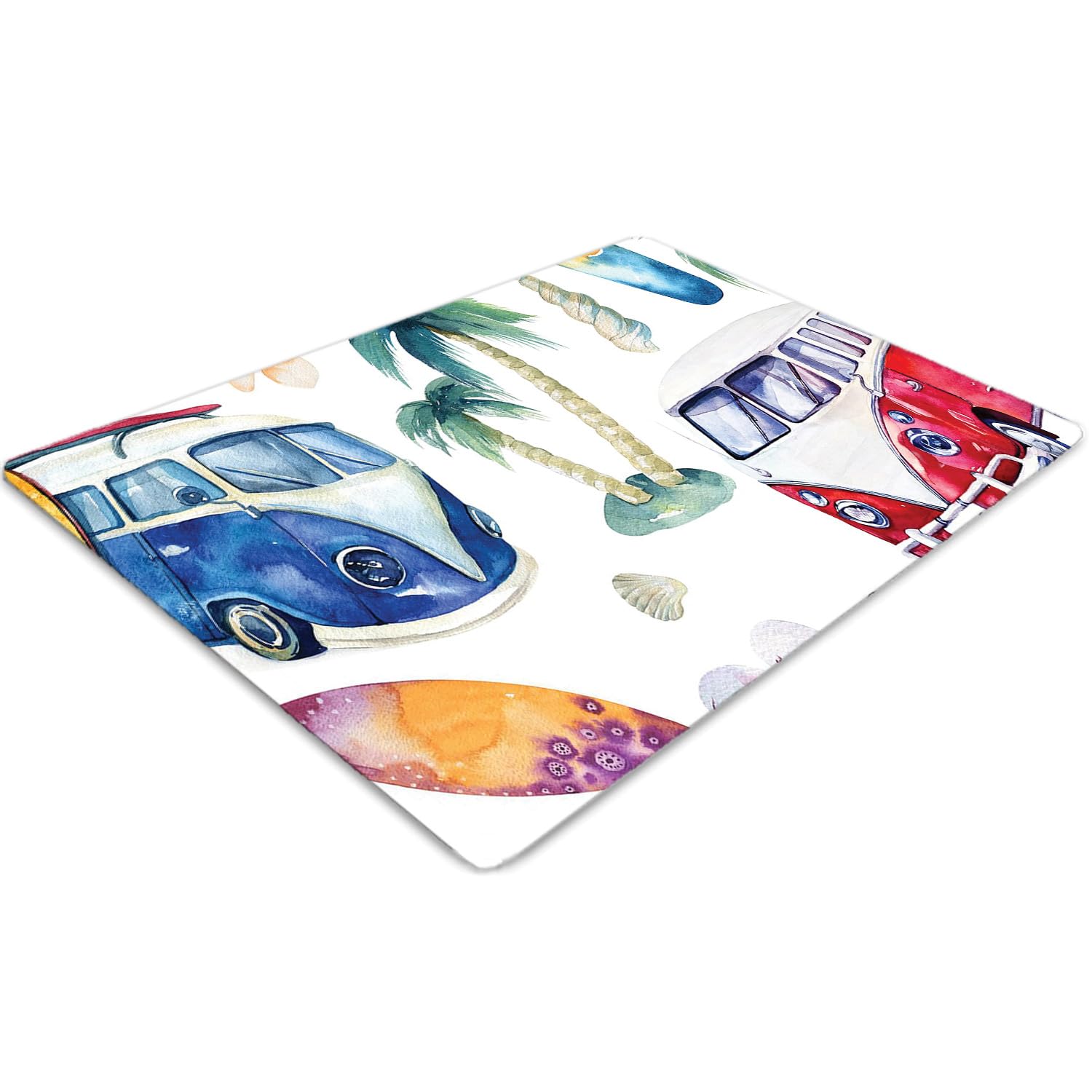 Tapis de chaise en PVC Plage des surfeurs pour une ambiance évasion au bureau à la maison