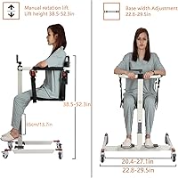 Vista 5 de Silla de ruedas para traslado de paciente, silla de ruedas para baño y ducha con ruedas para personas mayores con discapacidades, personas mayores
