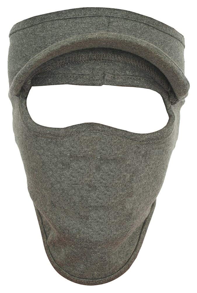 Gajraj Unisex Cotton Anti Pollution Full Face Mask with Visor (Coal Grey)