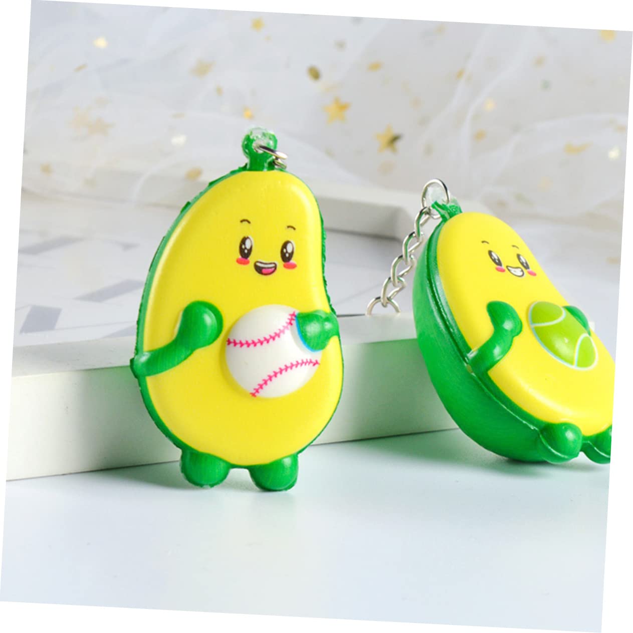 LIFKOME Portachiavi Avocado Portachiavi Con Ciondoli Per Borsa Regali Sportivi Per Ragazzi Regali Di Calcio Bomboniere a Tema Calcio Ciondolo Zaino Portachiavi Ciondoli Da Borsa Pu