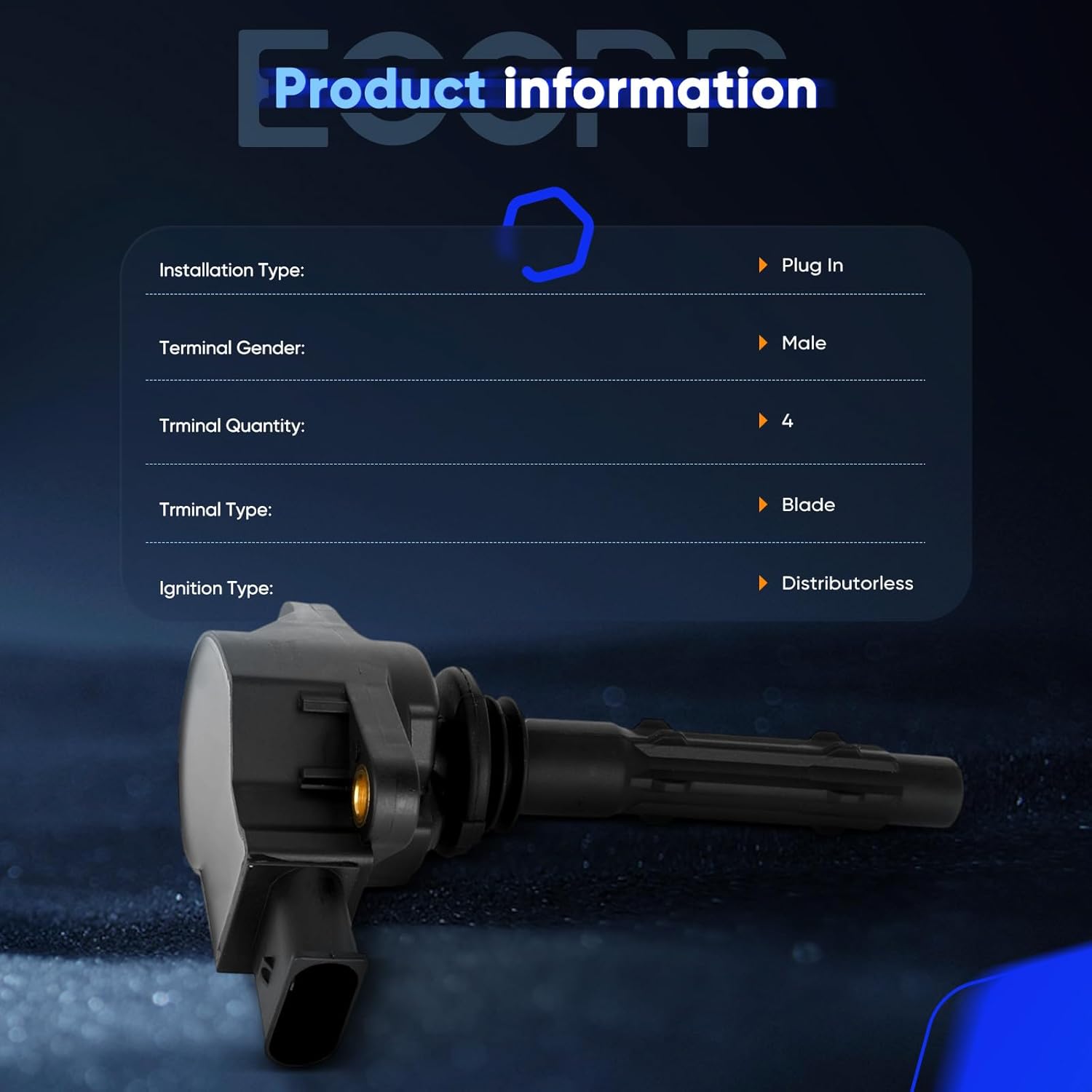 ECCPP UF535 8 ignition coils with 8 iridium Spark Plugs for Dodge for Mercedes-Benz Sprinter 2500 3500 C280 C350 CL550 CLS550 SL550 2011 2012 2015 2.5L 3.0L 3.5L 4.6L 5.5L V6 V8 UF535 UF585 95983