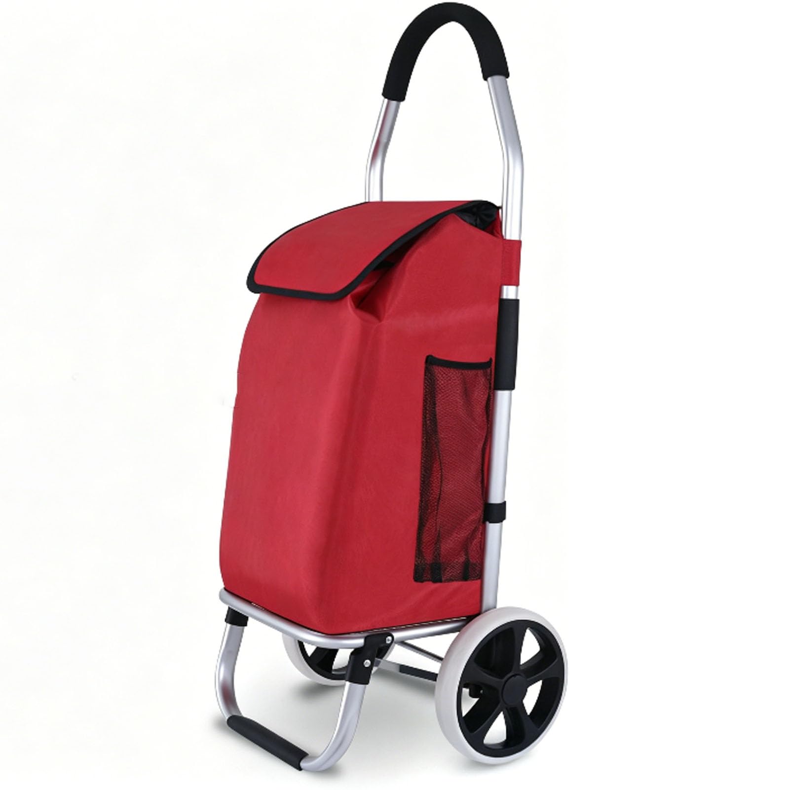 JYHCD 2 Wheels Lightweight Shopping Grocery Trolley Travel Folding Cart