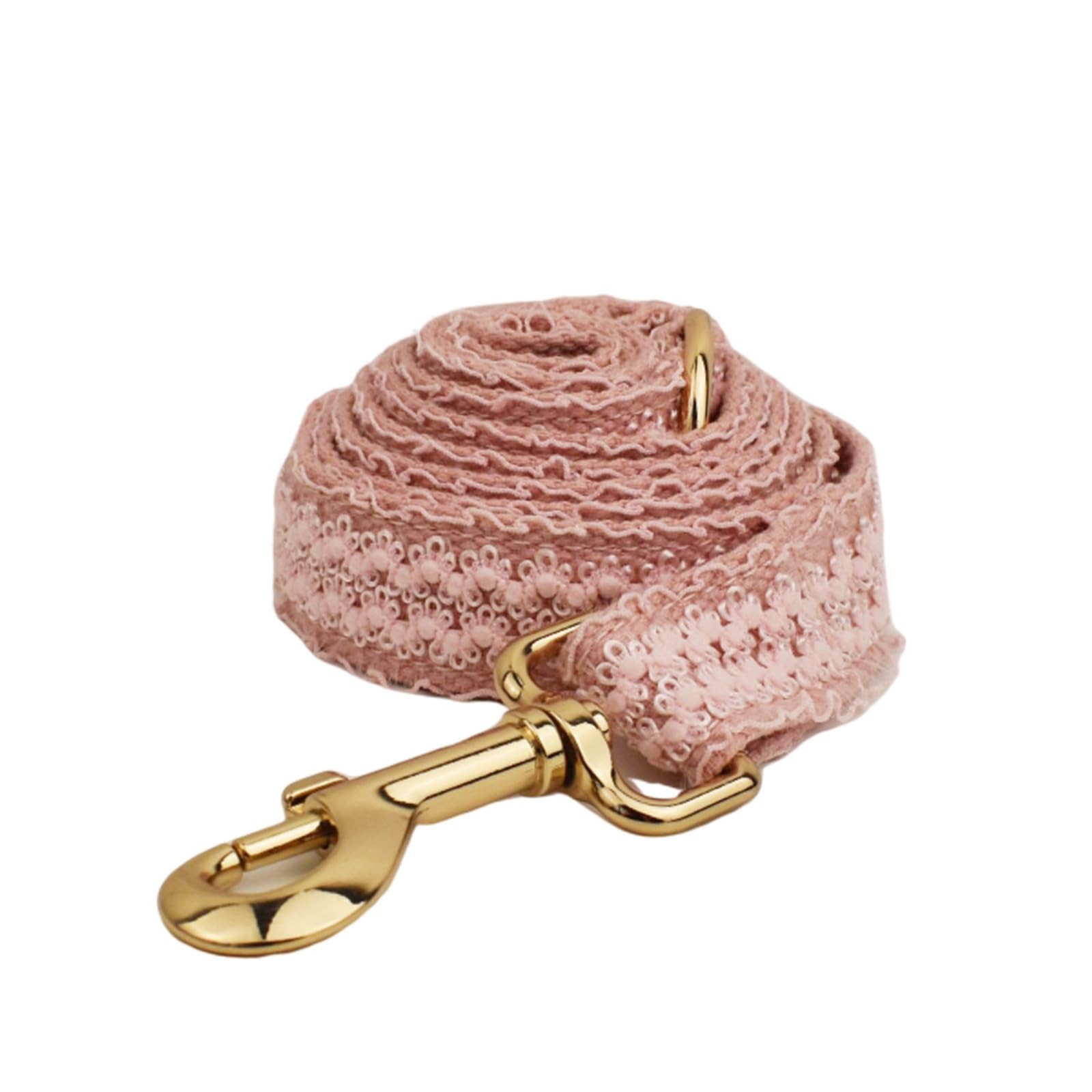 Ensemble Harnais et Laisse pour Chien en Dentelle, Harnais pour Chien pour la Marche et Le Dressage, Ensemble de Laisse réglable avec Fleurs pour Chiens de Petite, Moyenne et Grande Taille
