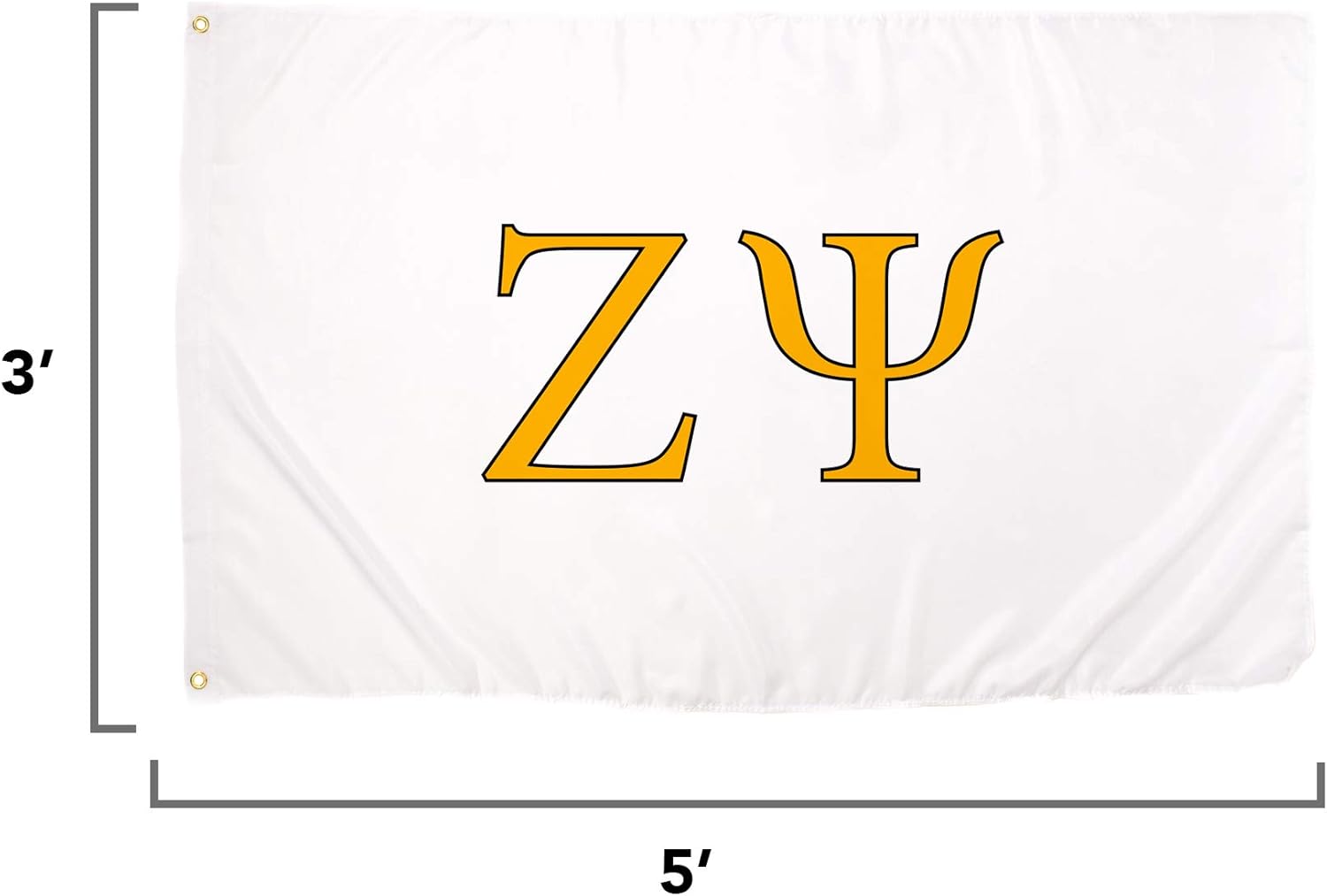 Desert Cactus Zeta Psi Flag letter Fraternity Zete Greek Banner Sign Decor 3x5 feet