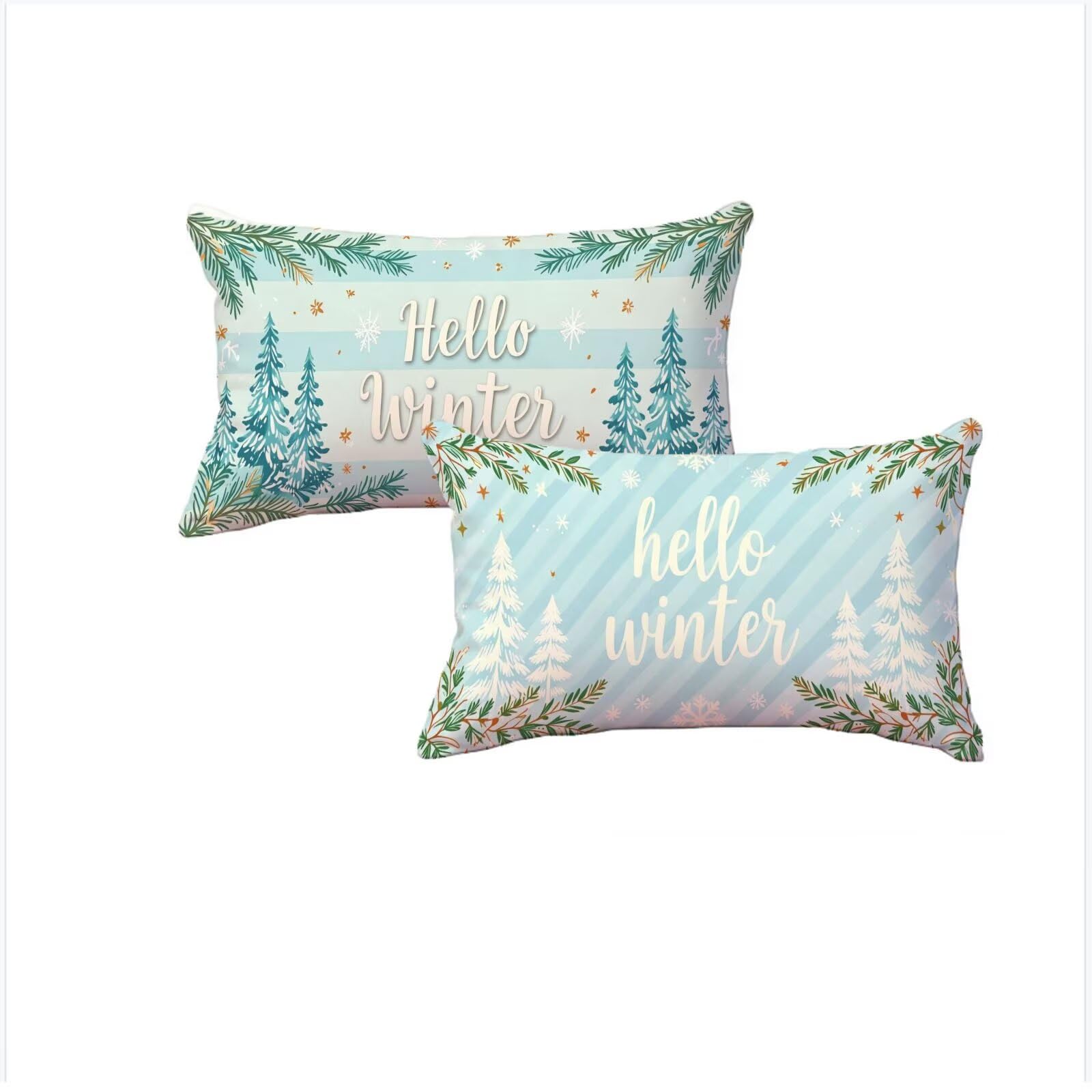 Housse de coussin 40x80cm de Noël en velours doux pour salon chaleureux