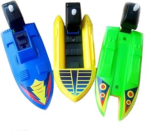 PULABO Reusable Plastic Wind-up Speed Boat Motorboat Kids Children Summer Water Sports Bath Toy - Random Color Comfortable and Eco-Friendly Convenient