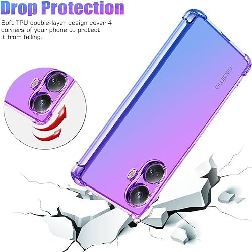 Miniatura 7 de Funda para Realme 10 Pro+ 5GRealme 10 Pro Plus Linda funda para niñas y mujeres, degradado, delgada, antiarañazos, TPU suave, funda protectora a