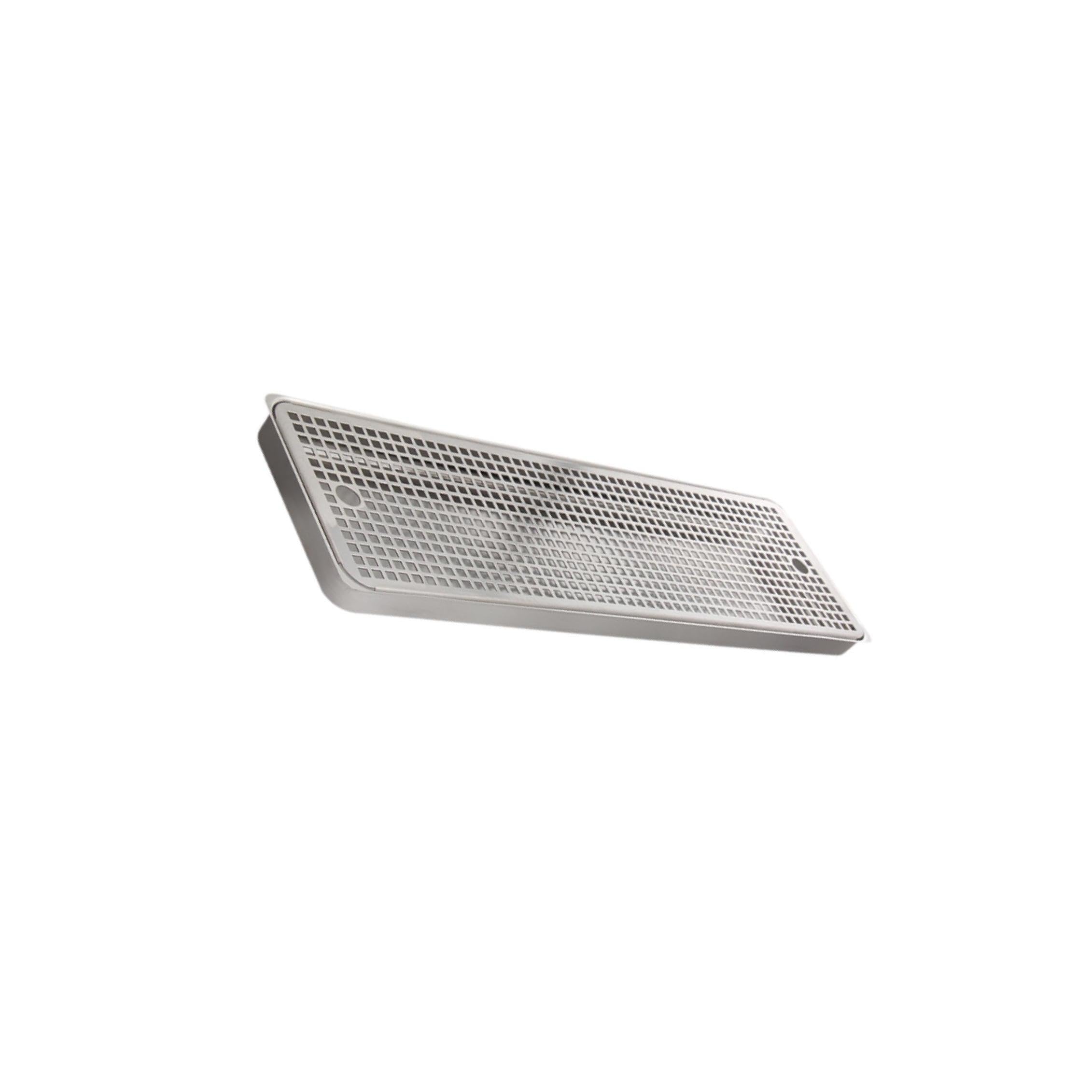 AMSLSIU Home Rectangular Tray Stainless Steel Construction Ensures Professional Presentation With Efficient Drainage For Coffee And Tea Beer Drip Tray Drip