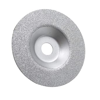 4 Inch Diamond Grinding Cup Wheel for Granite Marble Iron Steel Masonry Convex Vacuum Brazed Grinding Disc Fits 5/8 Inch Arbor