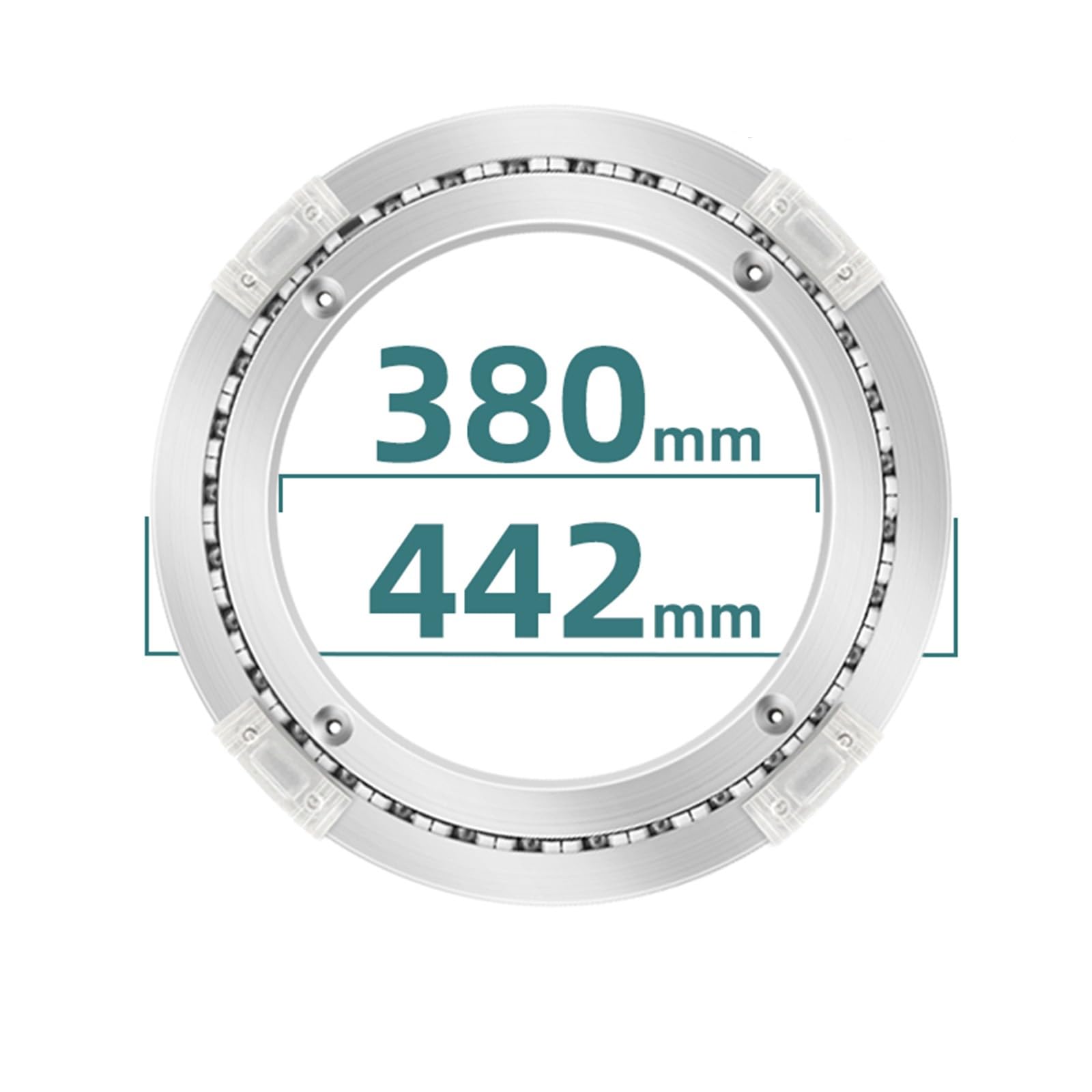 Lazy Susans Dining Table Turntable Base Bearing Aluminum Alloy Steel Ball Bearing Rotating Tray Round Non-Slip Home Track(17.3 inch)