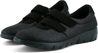 Chaussures Femme à Scratch Confort Sans Lacets Chaussons d’Intérieur Semelle Antidérapante Pour Marche Ville Pantoufles Orthopédiques Légeres et Souples