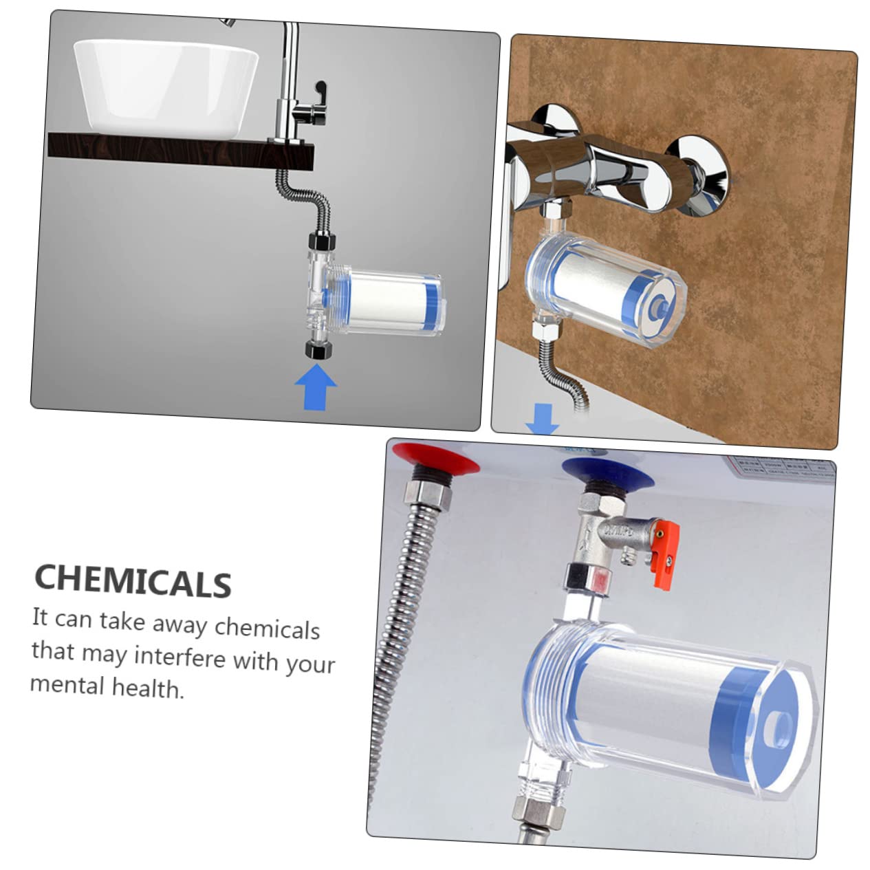 SHINEOFI 2 Pezzi Filtro Addolcitore Doccia Purificatore Acqua In Addolcitore Doccia Pp