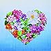 Produktbild Diamond Dotz DD7-008 Blumen Herz, ca. 37 x 37 cm groß, Diamond Painting, Malen mit Diamanten, funkelndes Bild zum Selbstgestalten, für Kinder und Erwachsene