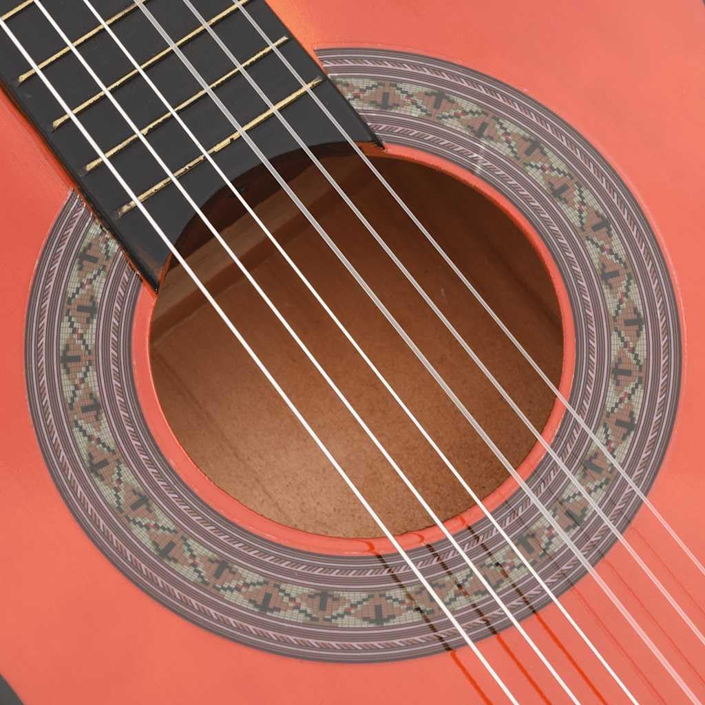 vidaXL Ensemble de Guitare Classique pour Débutants 8 pcs, Instruments d'Apprentissage de Musique, Kit de Accessoires de Guitare, 1/2 34"