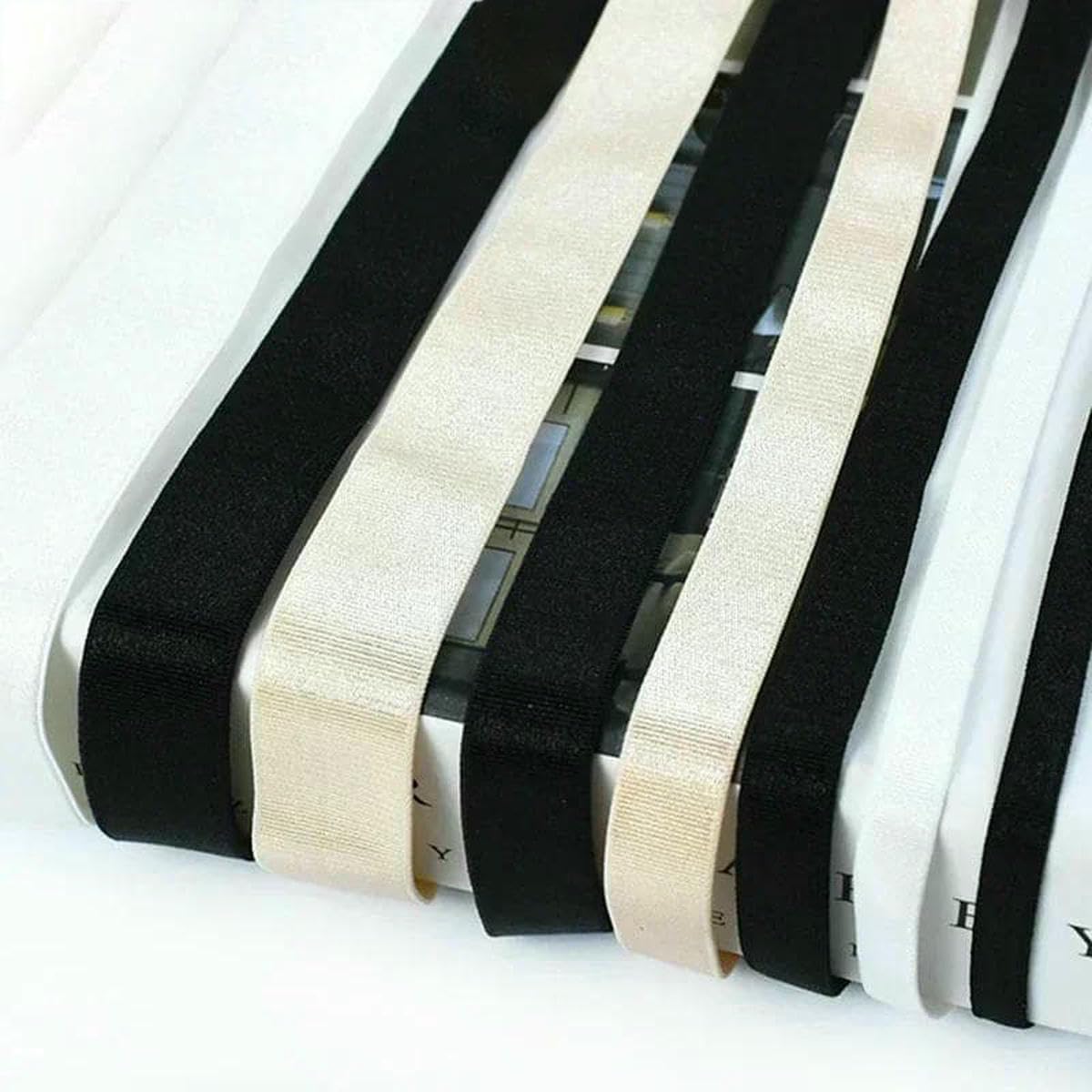 Elastyczna taśma nylonowa, Nylon Elastic Band 6-25mm 10/20Meters Multicolor For Sewing And Crafts(Black 25mm,20Meters)