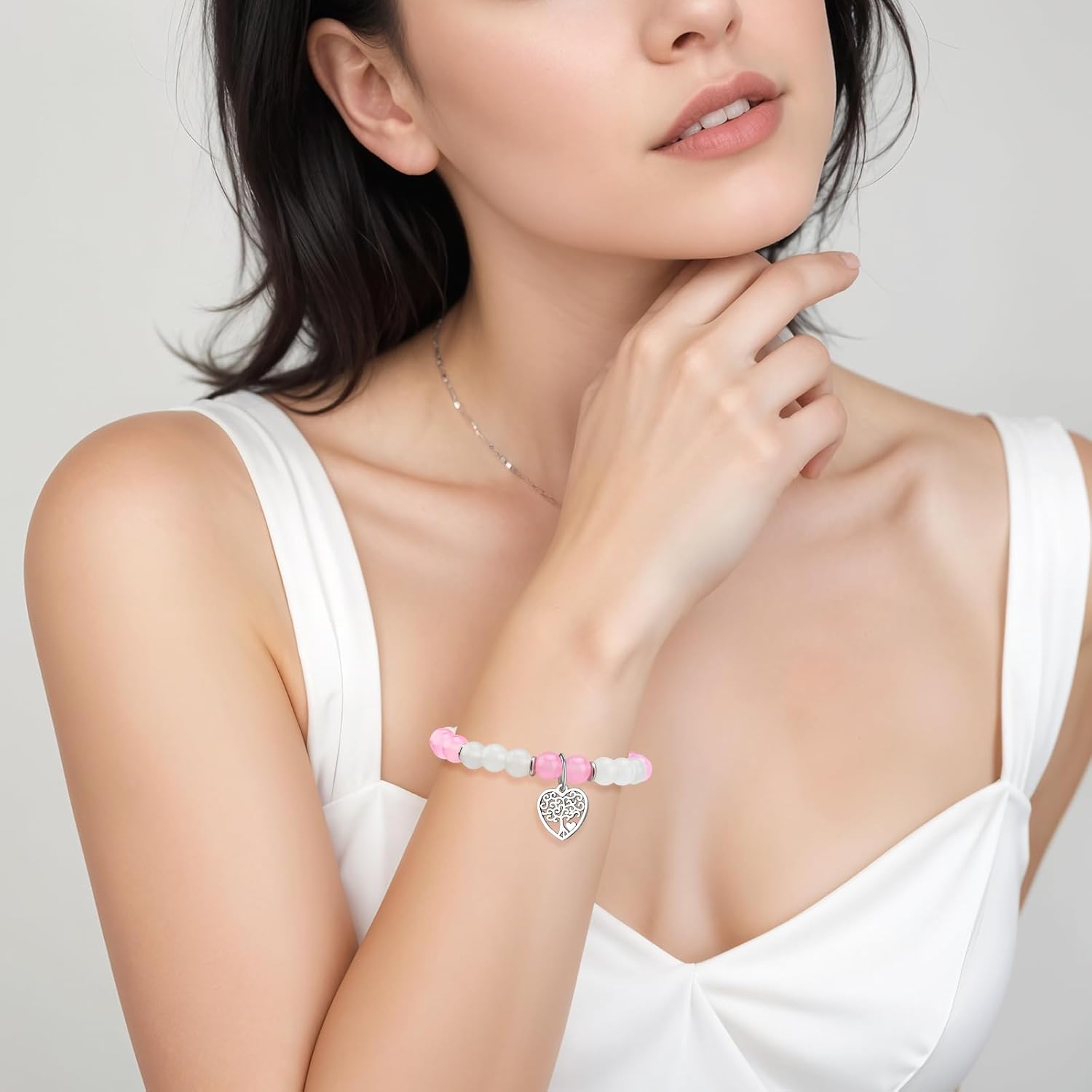 Aunt Gifts from Niece Auntie Gift Beaded Bracelets Appreciation Jewelry Mothers Day Valentines Day Christmas Birthday Present for Auntie Bracelets with Gifts Cards Wedding Gift for Aunt of Bride - Image 5