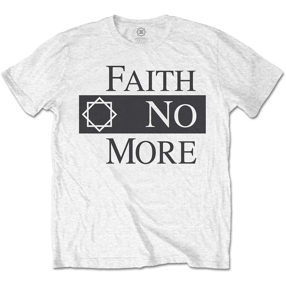 Faith No More Classic Logo V.2. Official Tee T-Shirt Mens Unisex (Large) White