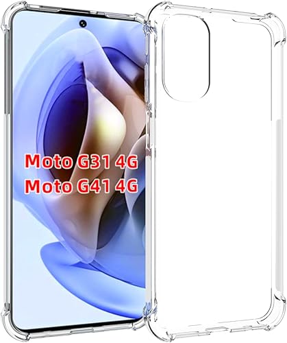 Funda para Motorola G41 4G Moto G41 Cubierta Transparente TPU Cuatro Esquinas Cubierta Transparente Suave Funda