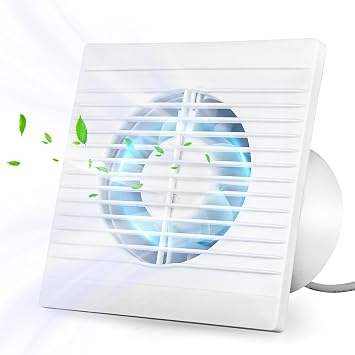 Bathroom Extractor Fan, 4 inch   100mm Exhaust Fan, Powerful Wall Mounted Quiet Extractor Fans for Dehumidification Ventilation, Airflow 150 m /Hour, Shower Extractor Fan for Bathroom Without Timer