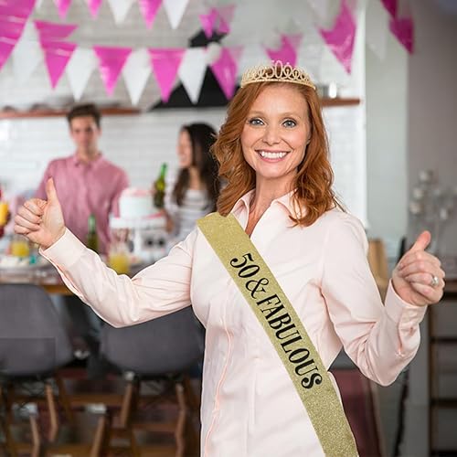 Miniatura 6 de Decoraciones de cumpleaños número 60 para mujer, banda, corona, vela de cumpleaños y globo de aluminio digital de 32 pulgadas, decoración de pastel