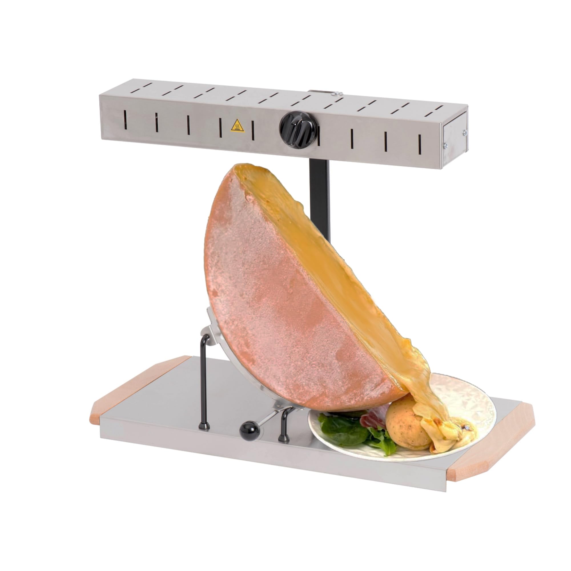 LOUIS TELLIER | Raclettegerät Alpage® Signature Edelstahl | Geeignet für alle Käselaibgrößen | 6-8 Personen | 900W | 230V | Höhenverstellbare Heizrampe | Sicherheitsschalter | Made in France