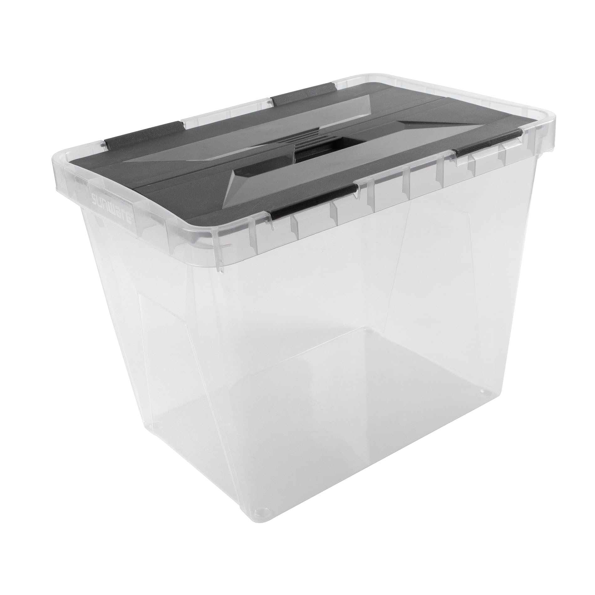 SUNWARE perfectly organised Onyx Storage Box 25 L Transparent Anthracite