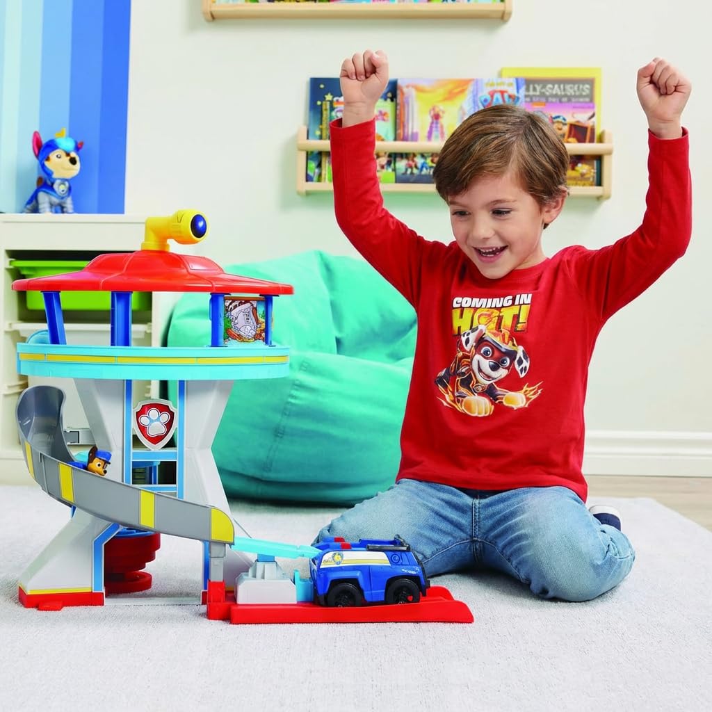 Paw Patrol Jungen T-Shirt Langarm-Shirt Baumwolle Kinder Longsleeve Rot mit Chase & Marshall Motiv, Offizielles Lizenzprodukt für Kleinkinder, Maedchen & Jungen
