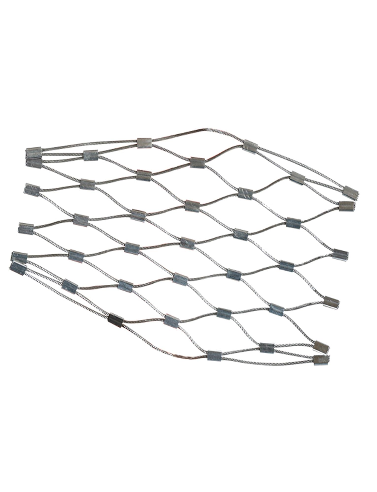 Stainless Steel Woven Wire Mesh 304 Stainless Steel Rope Net 10cm Mesh Metal Safety Protection Net Anti-Theft Anti-Fall Net for Stair, Balcony, Garden, Farm(1.5x15m/4.92x49.21f)