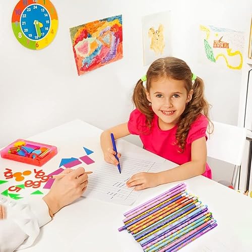 Miniatura 3 de 36 lápices perfumados para niños, lápices HB con cabeza de borrador colorida, lápices de plomo de madera para la escuela, papelería, aula,