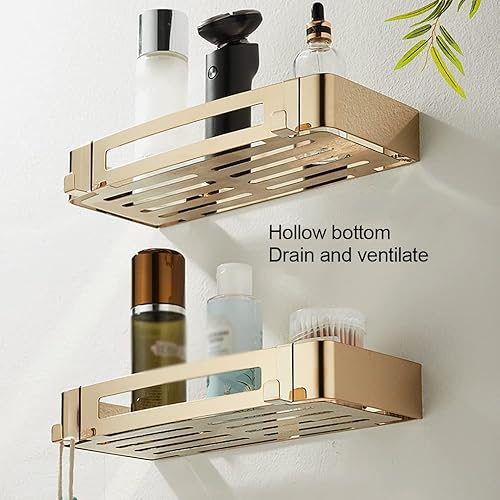 Miniatura 2 de Organizador de ducha de esquina, estante de baño, accesorios de baño (tamaño  oro 1 capa)