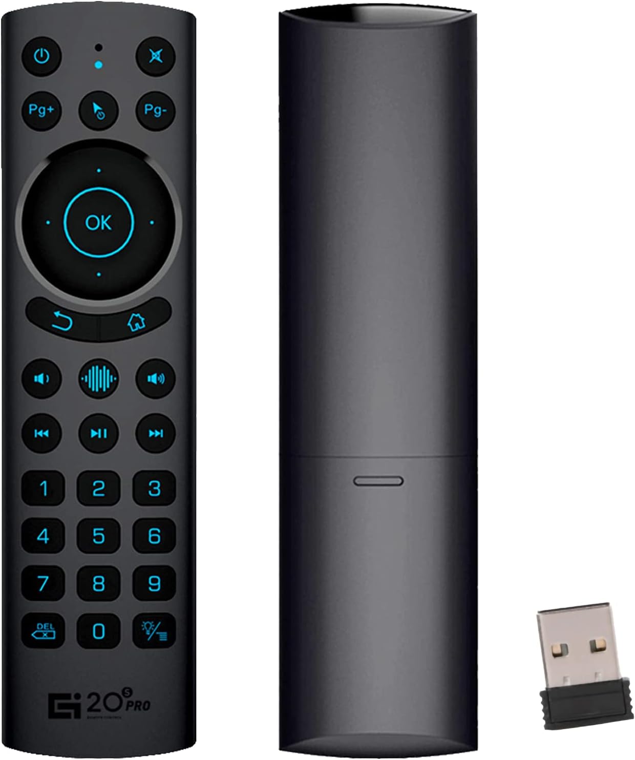 Bluetooth Voice Remote Control,USB Wireless Voice Control Sensing Backlit Air Remote Mouse with IR Learning for PC,Projector,Smart TV,Android TV Box(G20S Pro Plus)