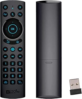 Bluetooth Voice Remote Control,USB Wireless Voice Control Sensing Backlit Air Remote Mouse with IR Learning for Nvidia Shield,PC,Projector,Smart TV,Android TV Box(G20S Pro Plus)