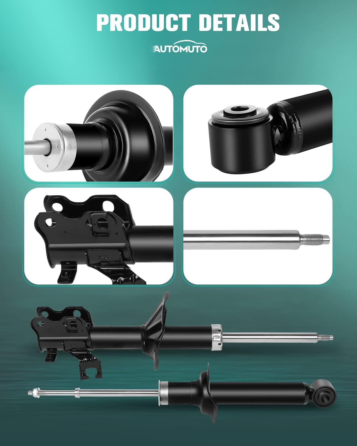 Shocks Absorbers,AUTOMUTO Shocks Strut Kit for Nissan Fits 1995 1996 1997 1998 for Nissan 200SX,1995 1996 1997 1998 1999 for Nissan Sentra 333219 333220 341194 Auto Shocks Gas Strut Sets (Set of 4)
