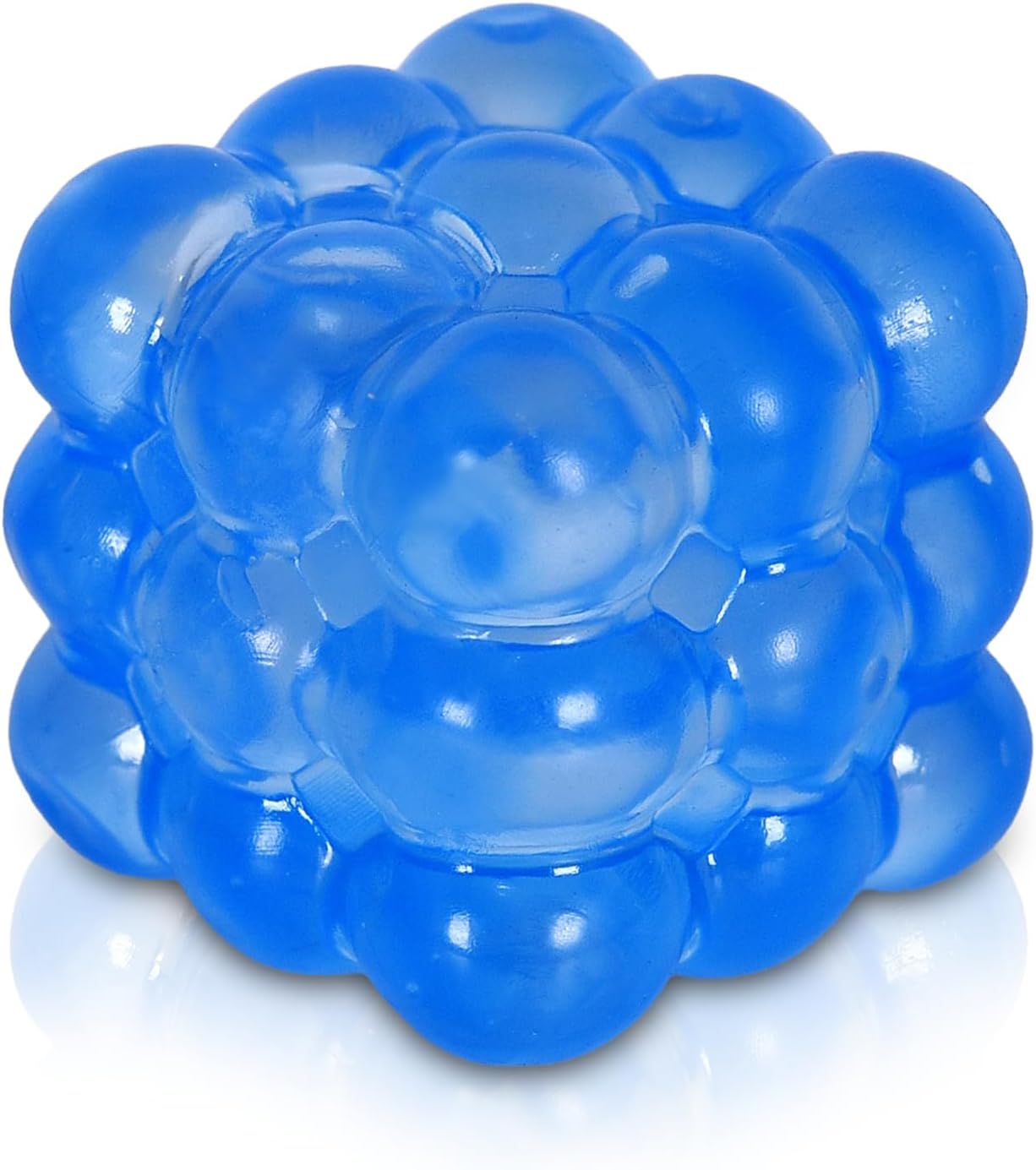 Squishy Cube Stress Toy – 1.77 in / 4.5 cm Smooth Squeeze Cube Fidget Toy for Kids & Adults, Sensory Stress Relief Toy for Focus, Soft Handheld Desk Fidget (Blue)
