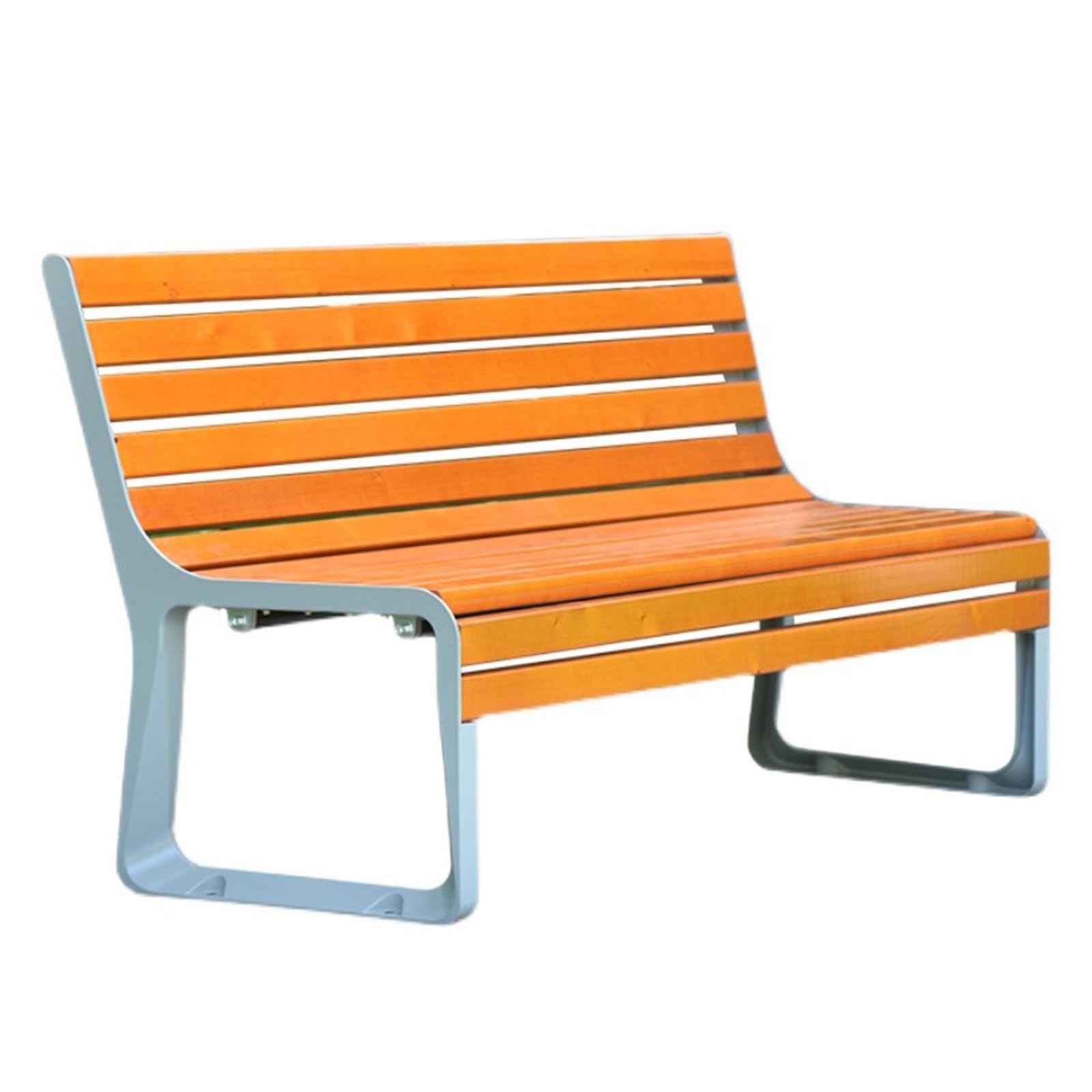 SMDLKVM Modern Outdoor Bench, Wooden Garden Bench Weatherproof