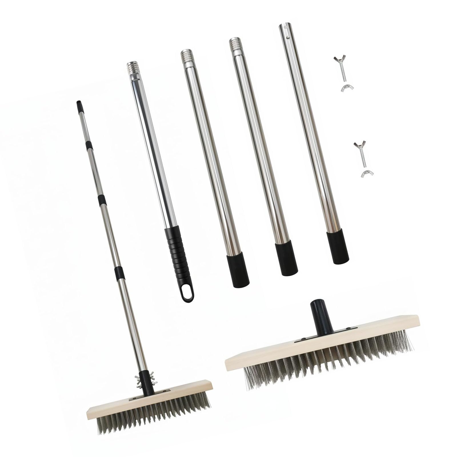 OSNIYAW Industrial Grade Outdoor Cleaning Tool with Interchangeable Sections for Tough Applications Hardwood Deck Cleaner