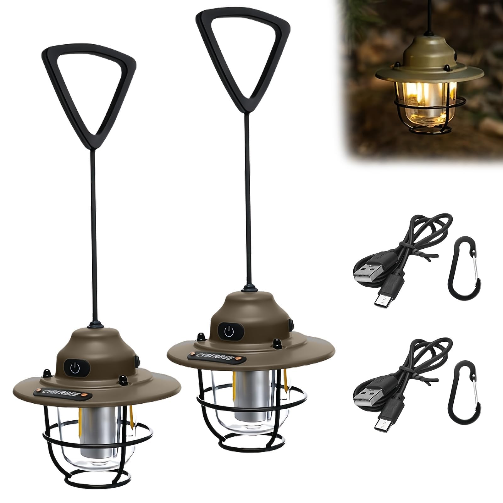 Amazon.co.jp: SEKIDAR キャンプランタン 充電式 2個入り LEDランタン