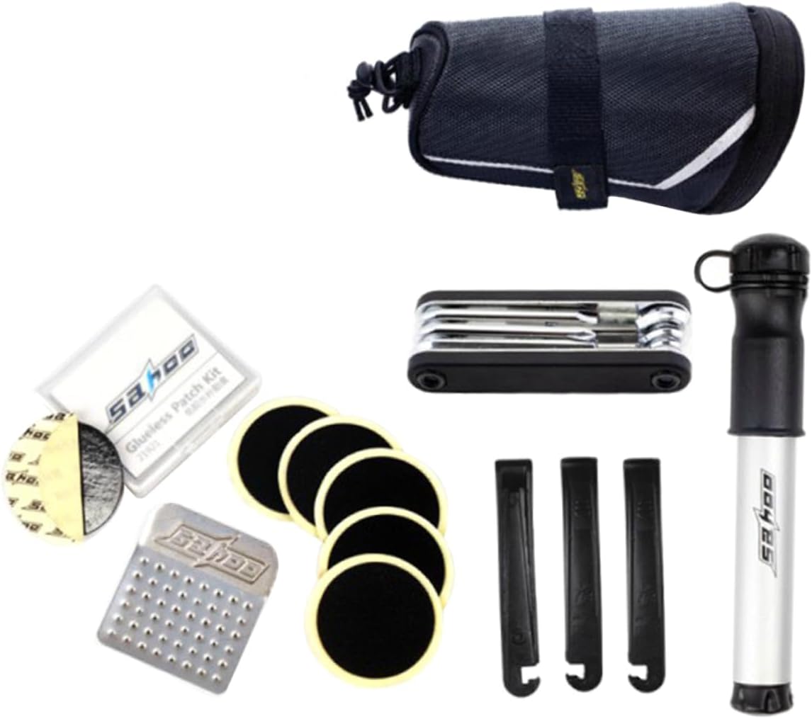 Bike Saddle Repair Kit Tire Levers Chain Splitter Home Tool Kit for Outdoor Maintenance